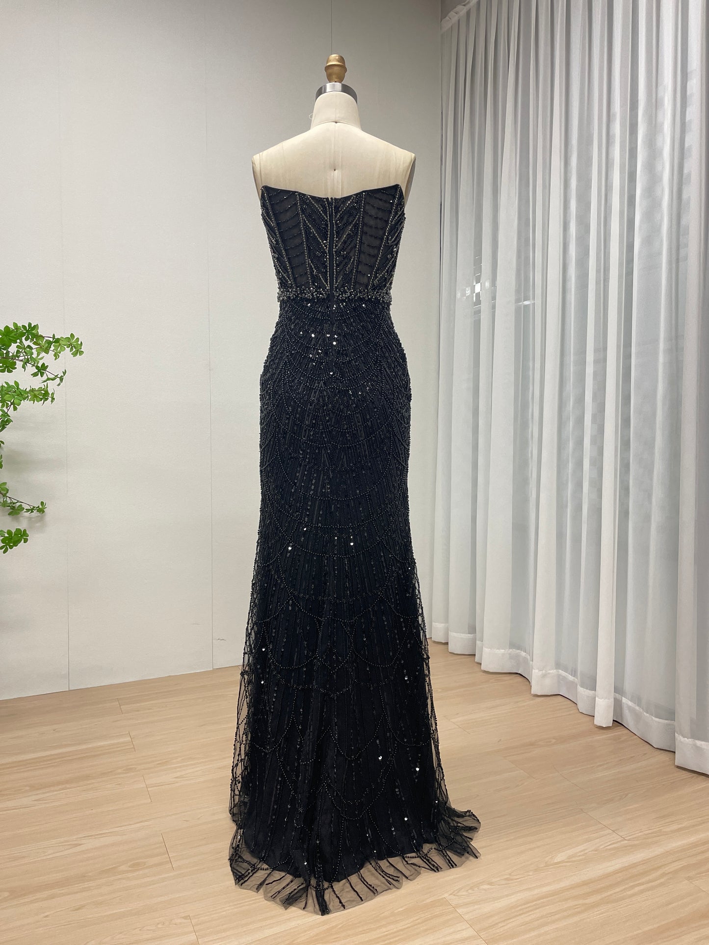 Magnificent Corset Bodice Beading Couture Mermaid Engagement Party Evening Dress MB40213