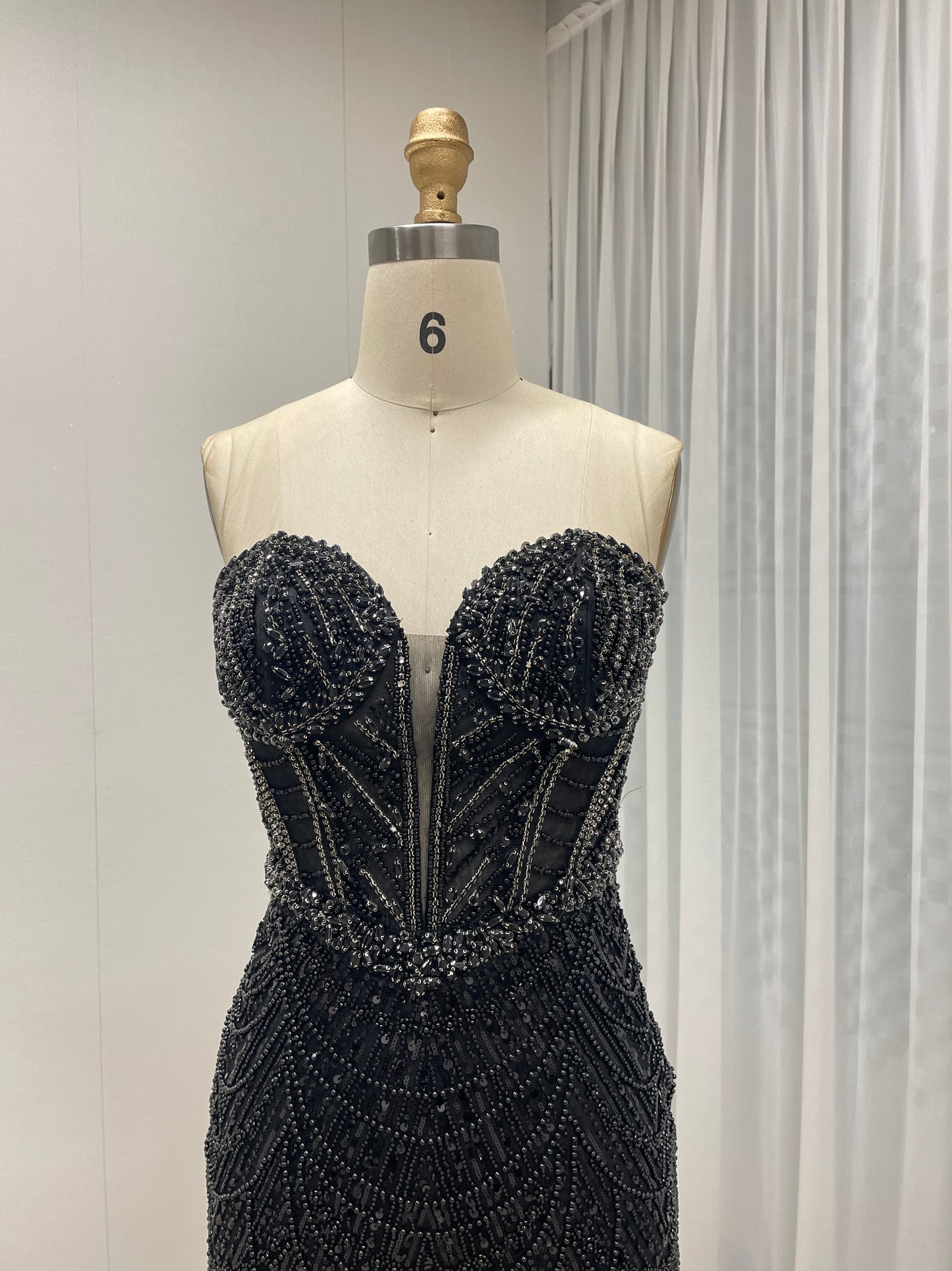 Magnificent Corset Bodice Beading Couture Mermaid Engagement Party Evening Dress MB40213