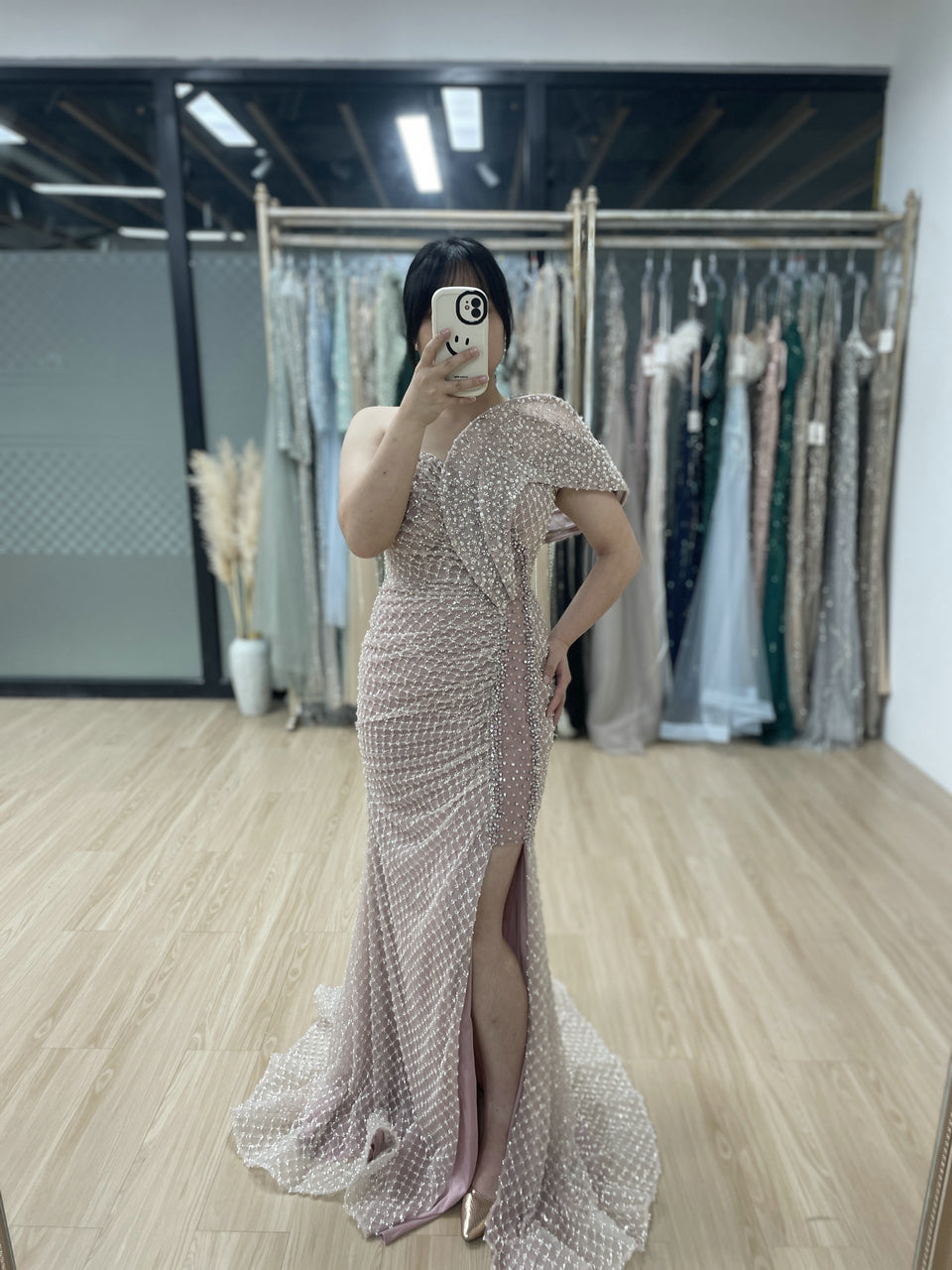 Luxury Couture Beading High Split Wedding Party Evening Dress MB40262