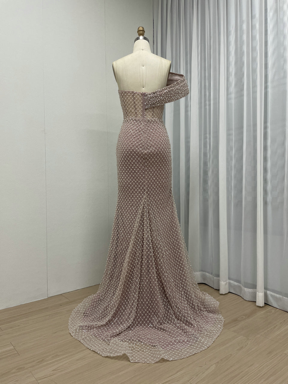 Luxury Couture Beading High Split Wedding Party Evening Dress MB40262