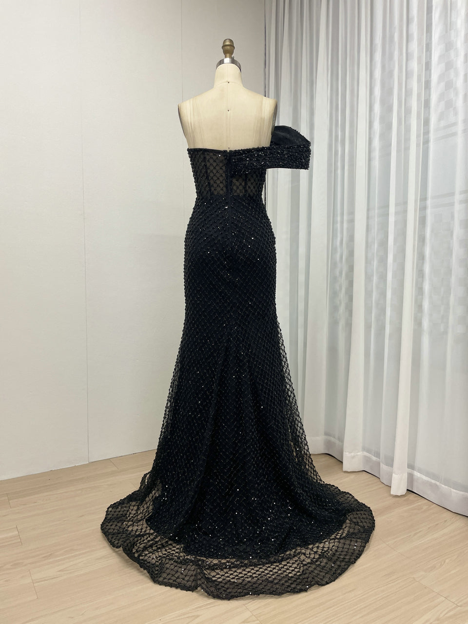 Luxury Couture Beading High Split Wedding Party Evening Dress MB40262
