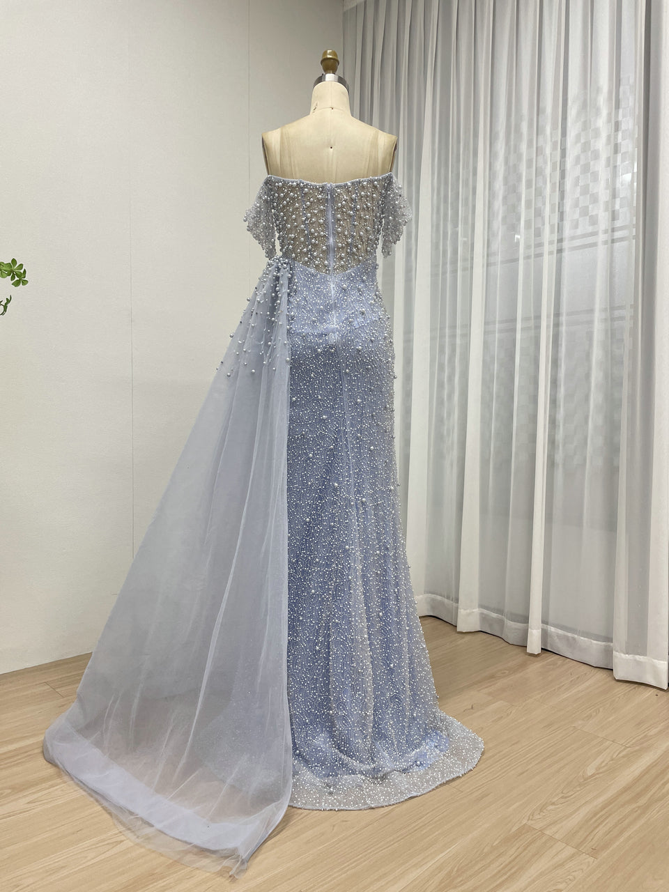 Luxury Beaded Sweetheart Neck Strapless Mermaid Evening Gown for Sexy Ladies MB40268-3