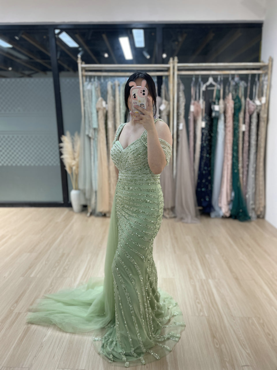 Spaghetti Strap Off Shoulder Couture Beading Birthday Party Prom Dress MB40276