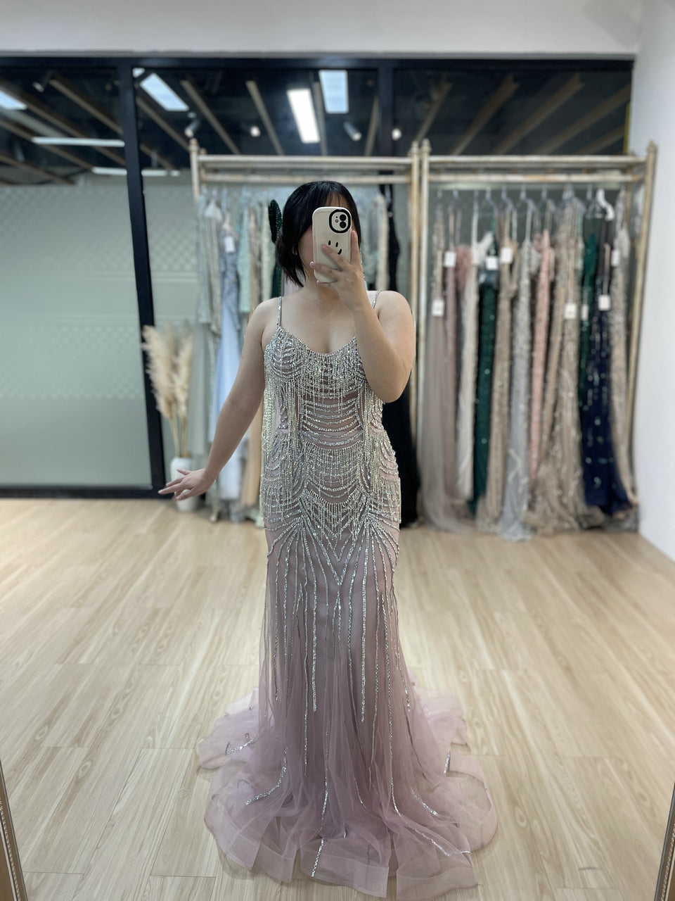 Strapless Beading Fringes Mermaid Birthday Party Prom Dress MB40284