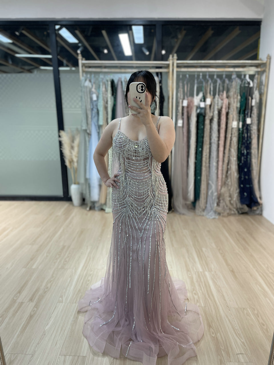 Strapless Beading Fringes Mermaid Birthday Party Prom Dress MB40284