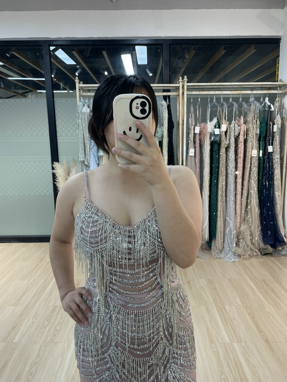 Strapless Beading Fringes Mermaid Birthday Party Prom Dress MB40284