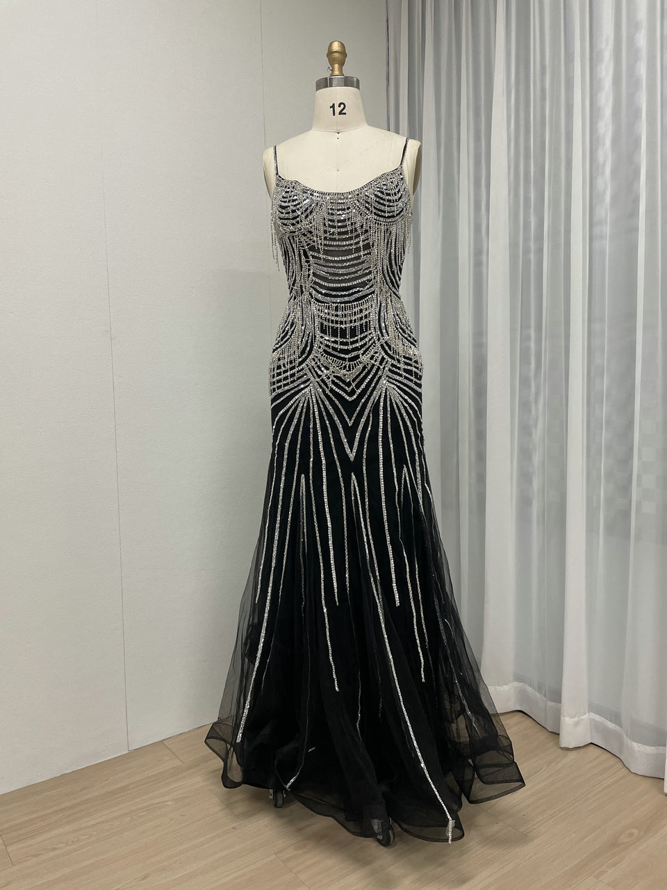 Strapless Beading Fringes Mermaid Birthday Party Prom Dress MB40284