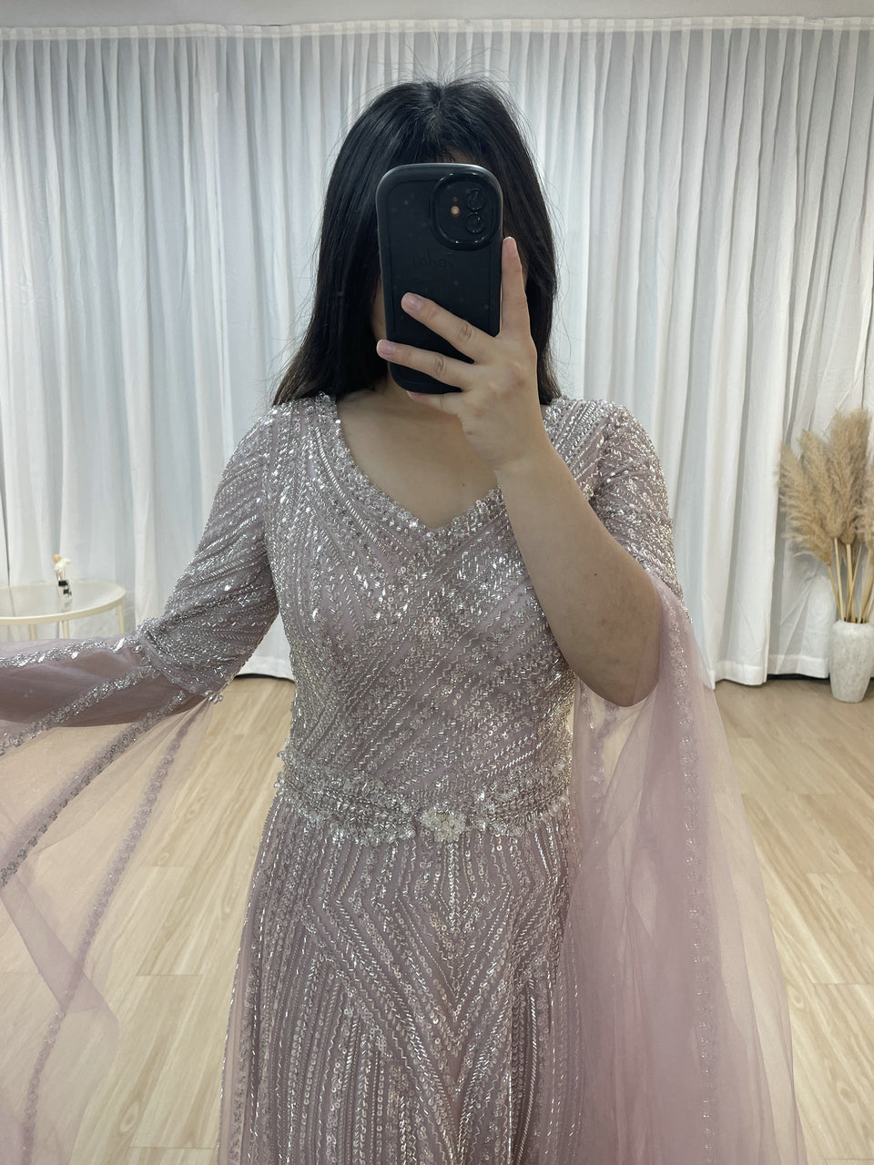 Hot Selling Cape Sleeve Beading Lace A Line Dubai Wedding Party Evening Dress 2025 Mother Dress MB40298