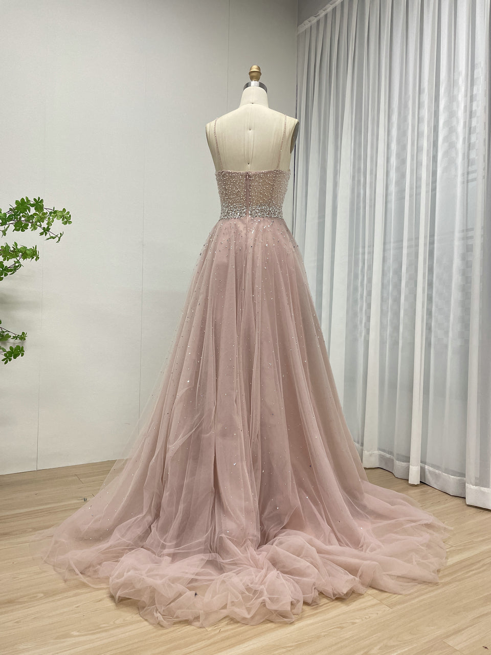 Luxury a Line Sleeveless Spaghetti Strap With Dazzling Beads Suitable for Prom Dress 21