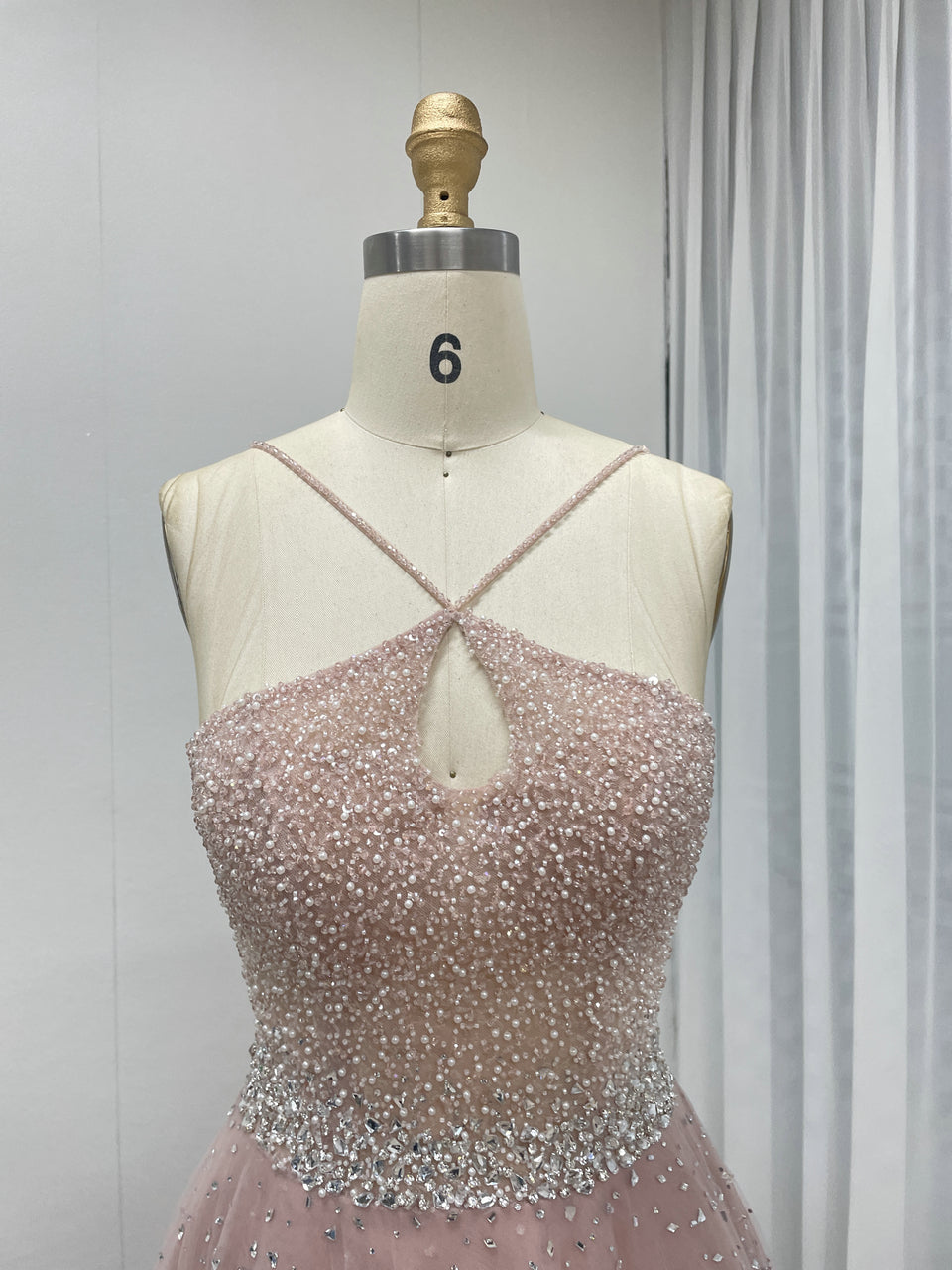 Luxury a Line Sleeveless Spaghetti Strap With Dazzling Beads Suitable for Prom Dress 21