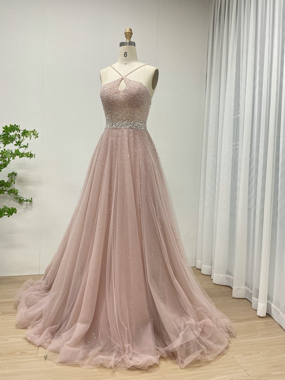 Luxury a Line Sleeveless Spaghetti Strap With Dazzling Beads Suitable for Prom Dress 21