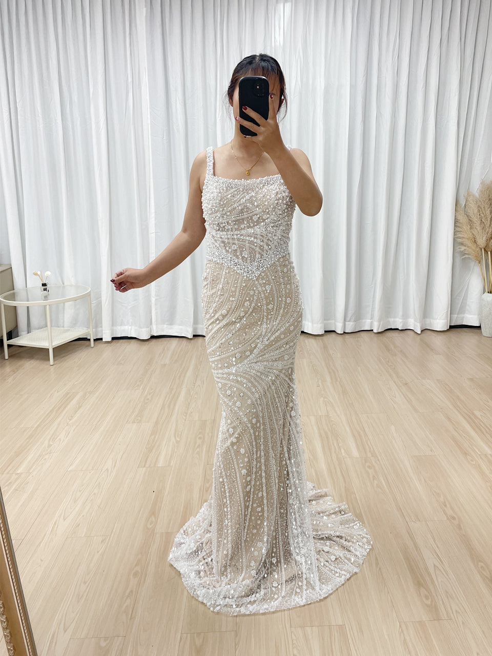 Hot Selling Spaghetti Strap Beading Lace Mermaid Fitted Wedding Party Evening Dress MB40328