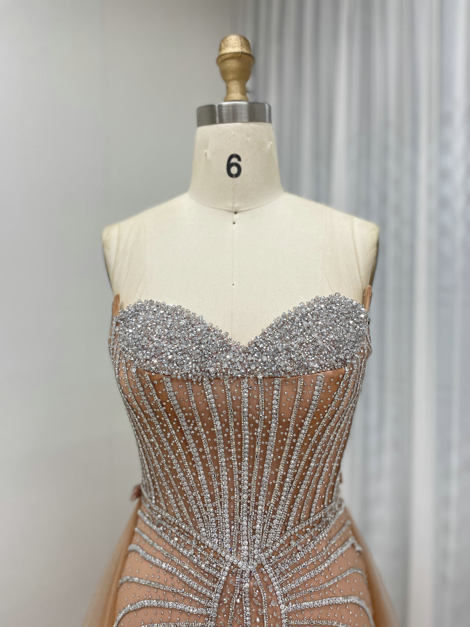 Gorgeous Mermaid Prom Evening Gown With Detachable Back Skirt MB40365B