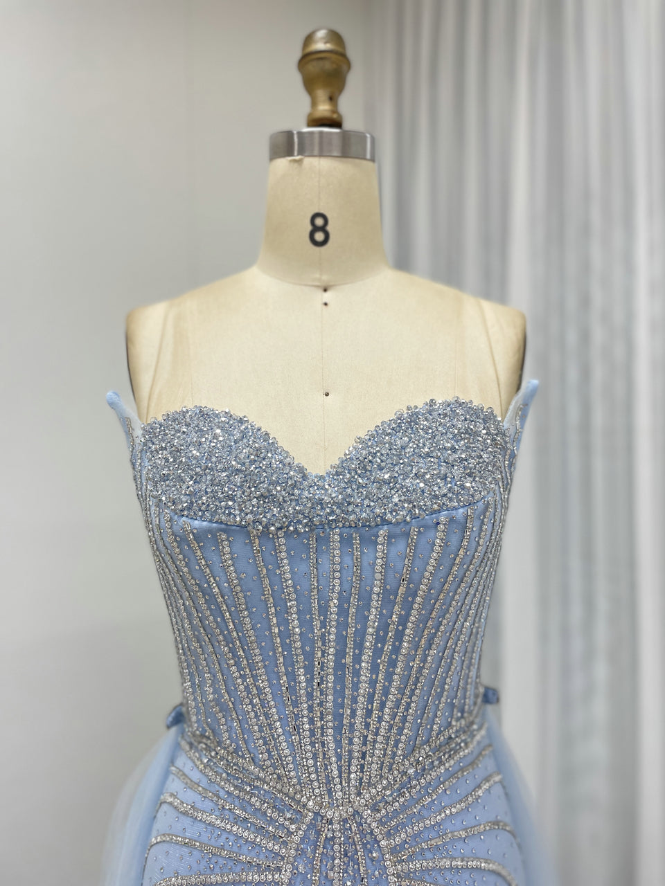 Gorgeous Mermaid Prom Evening Gown With Detachable Back Skirt MB40365B