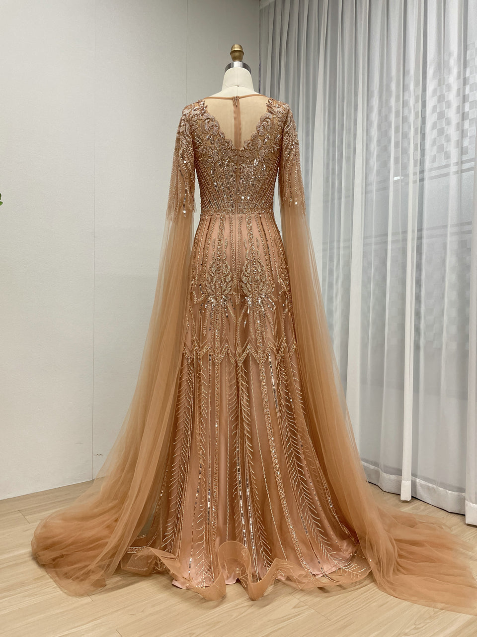 Dubai Handmade Beading A-Line Evening Dress for Party Gowns Dresses MB40377