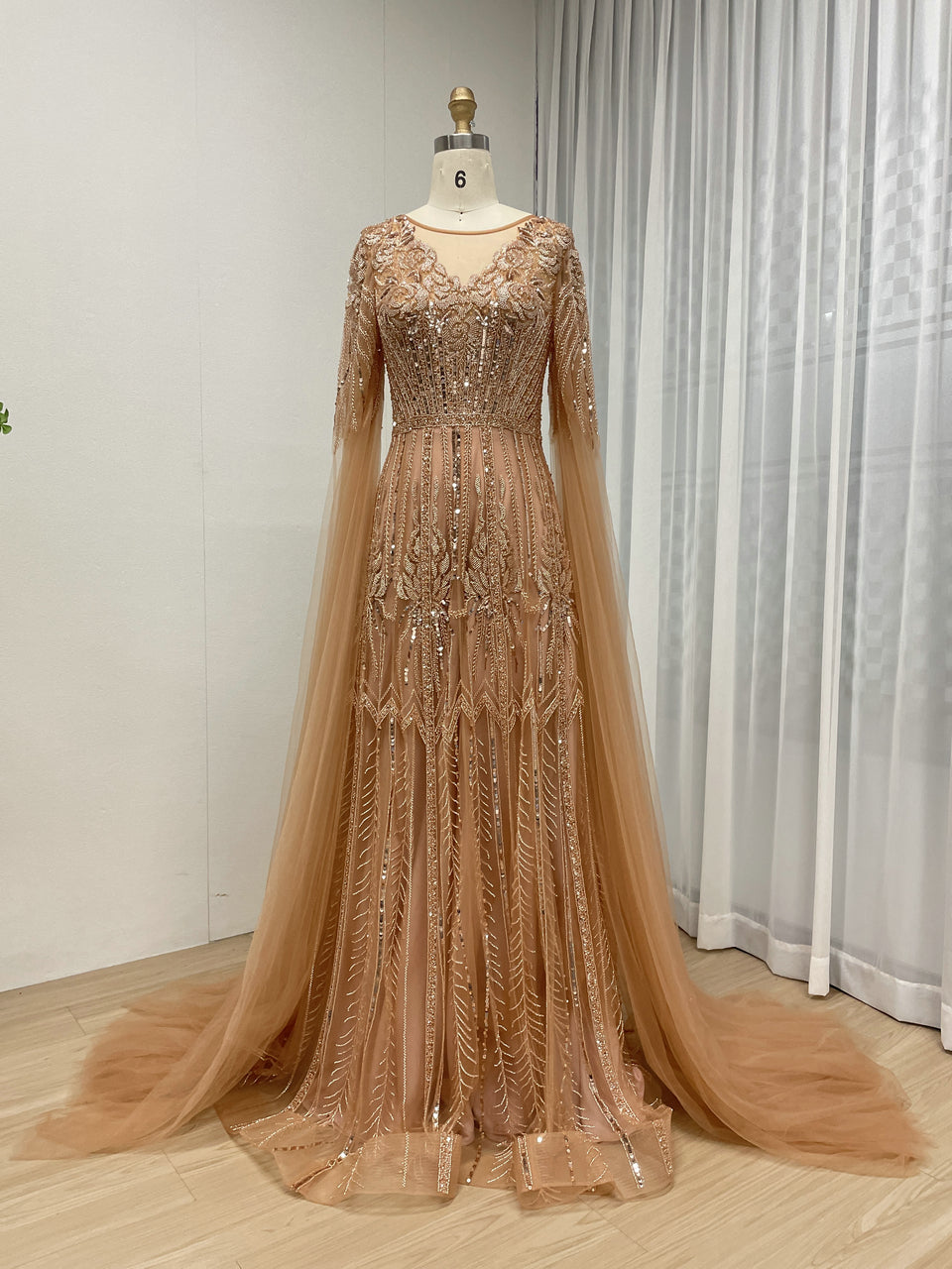 Dubai Handmade Beading A-Line Evening Dress for Party Gowns Dresses MB40377
