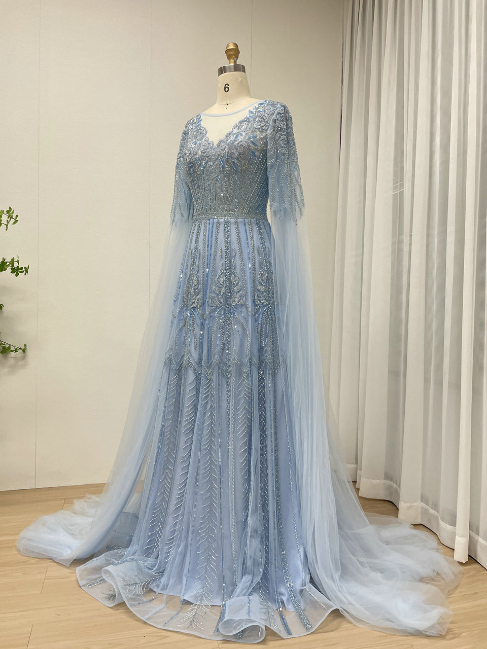 Dubai Handmade Beading A-Line Evening Dress for Party Gowns Dresses MB40377