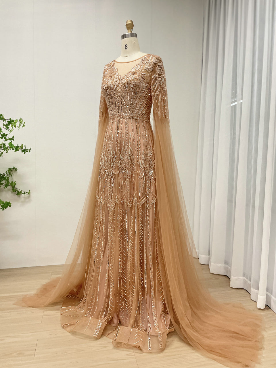 Dubai Handmade Beading A-Line Evening Dress for Party Gowns Dresses MB40377