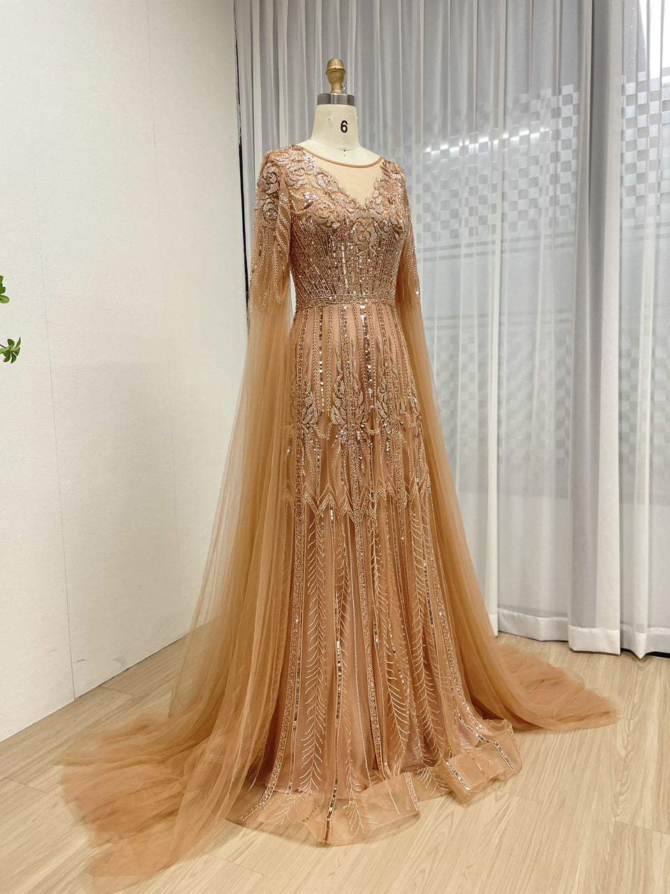 Dubai Handmade Beading A-Line Evening Dress for Party Gowns Dresses MB40377