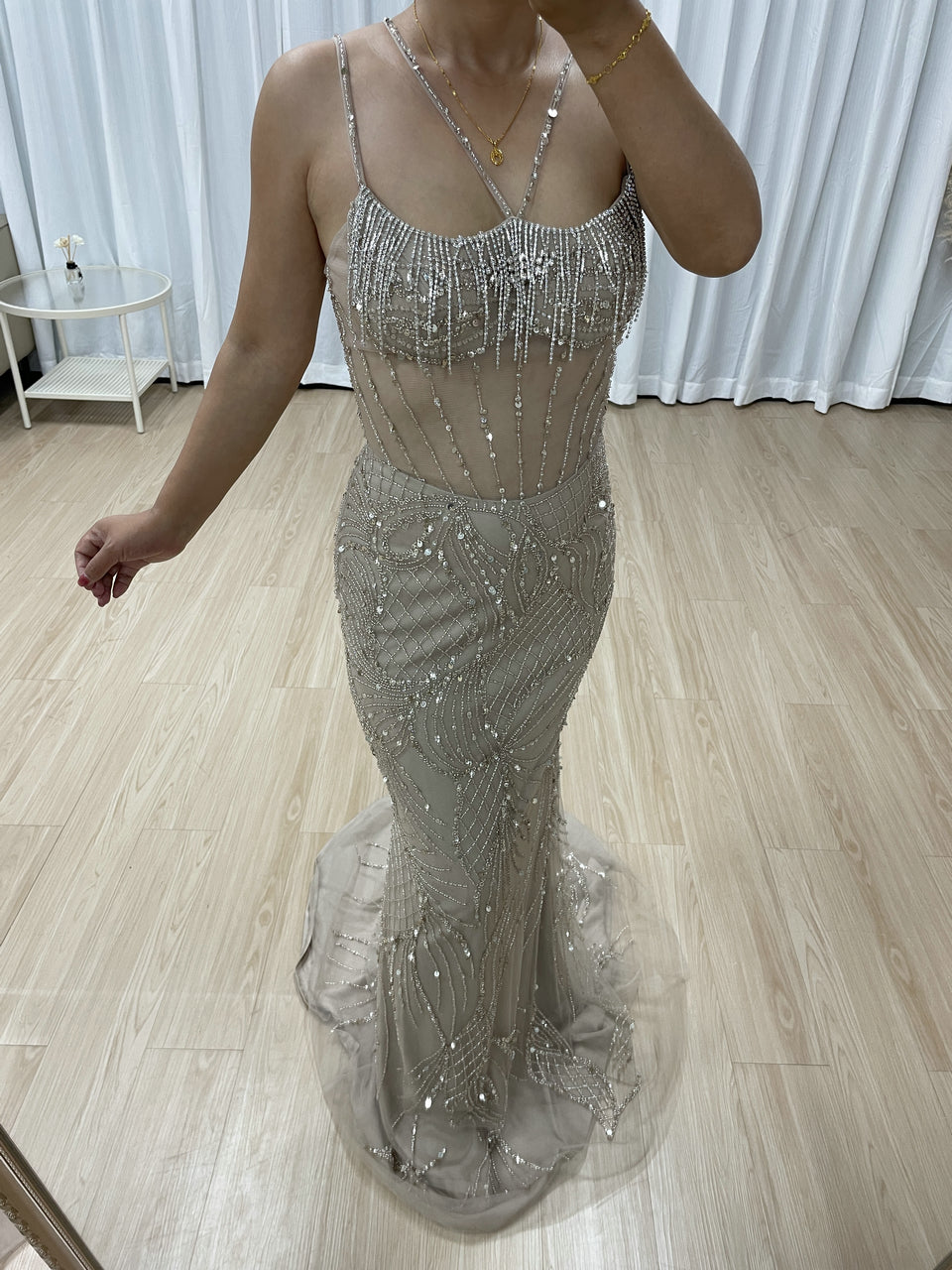Luxury Haute Couture Mermaid Evening Dress With Jacket Strap Evening Gowns MB40387