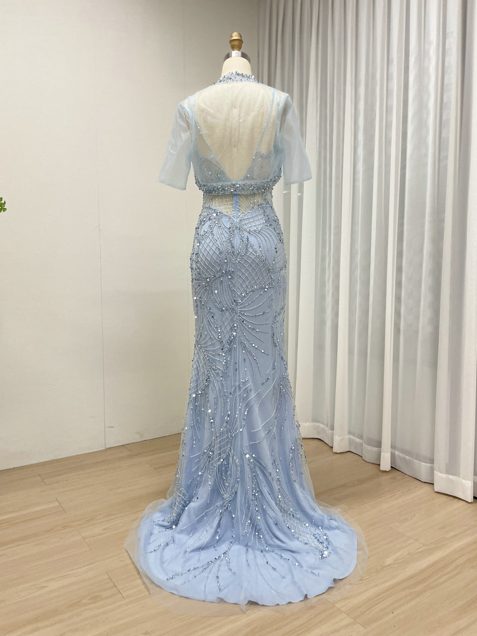 Luxury Haute Couture Mermaid Evening Dress With Jacket Strap Evening Gowns MB40387