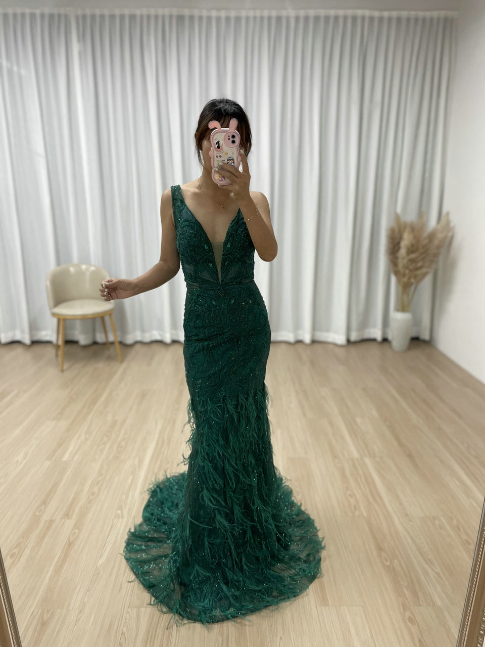 Sleeveless Couture Lace feather bottom Evening Dress MC20016 16 / Black Sleeveless Couture Lace feather bottom Evening Dress MC20016 16 / Black