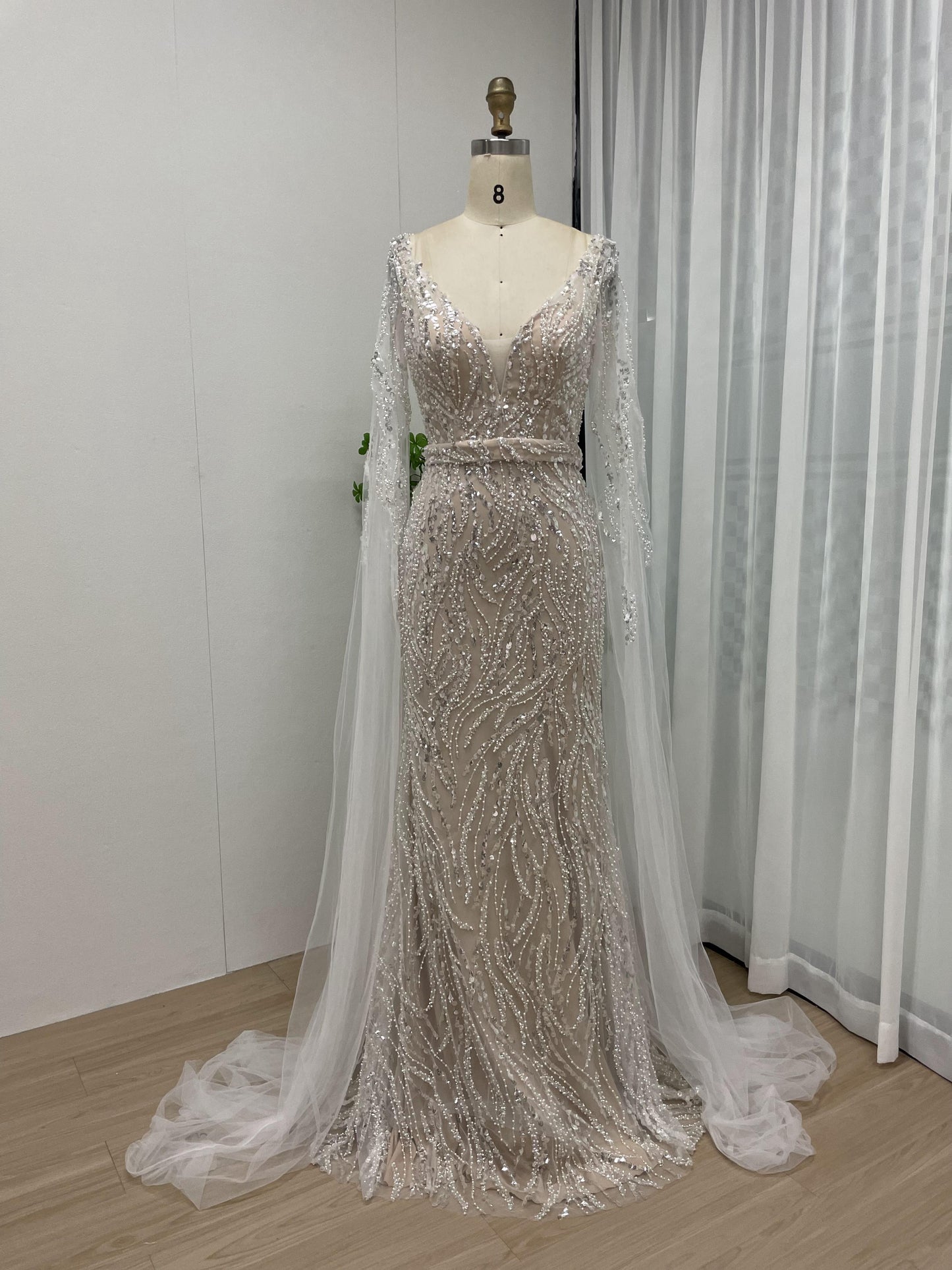 Luxury Lace Beading Couture Evening Dress MY30024