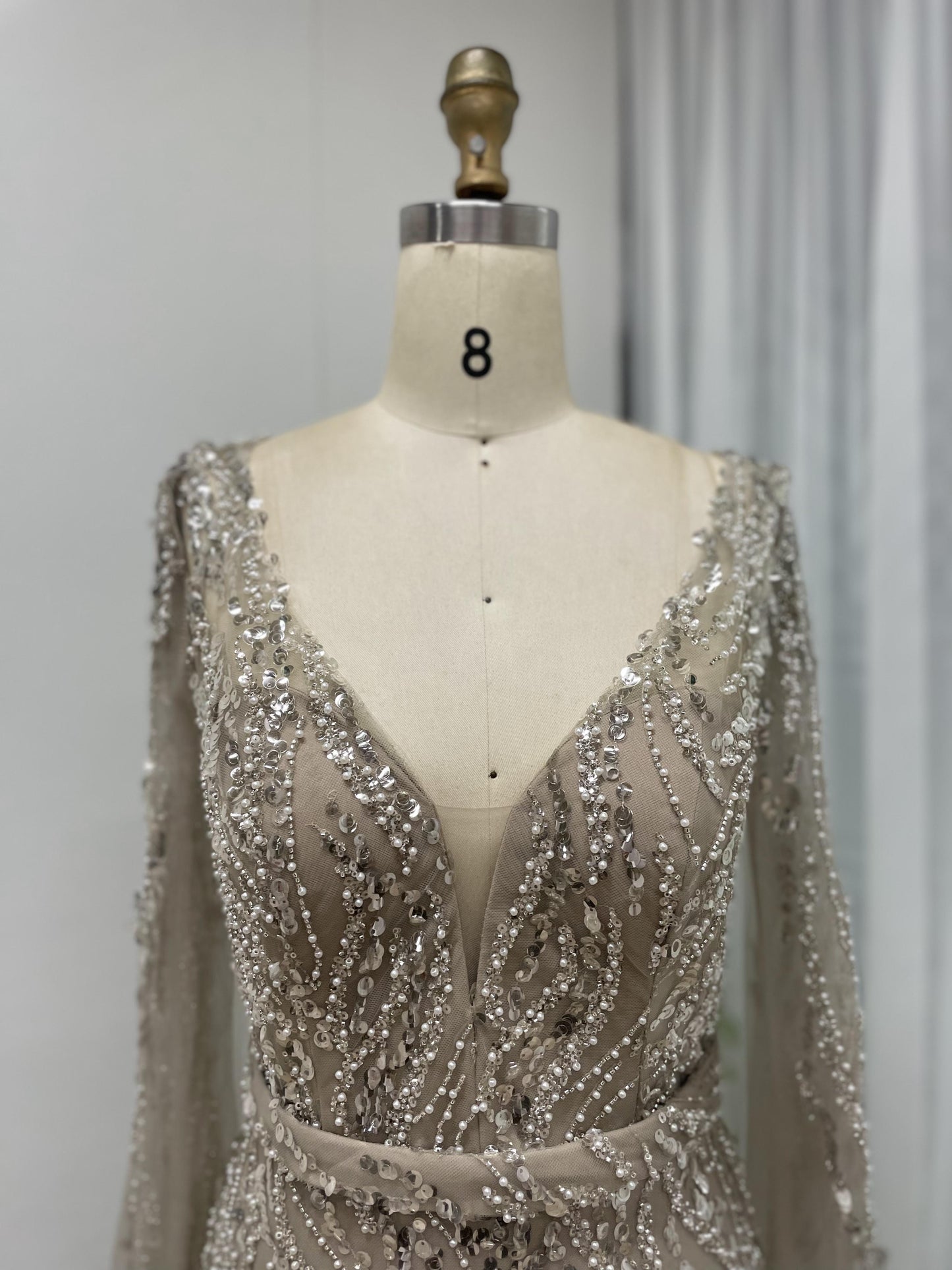 Luxury Lace Beading Couture Evening Dress MY30024