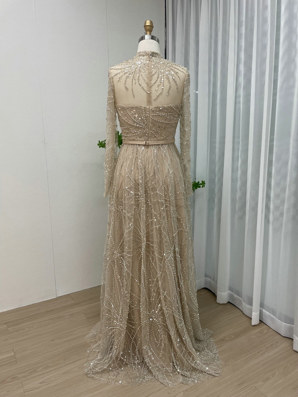 Exquisite Haute Couture A Line Long Sleeve Wedding/Birthday Party Evening Dress MY30030