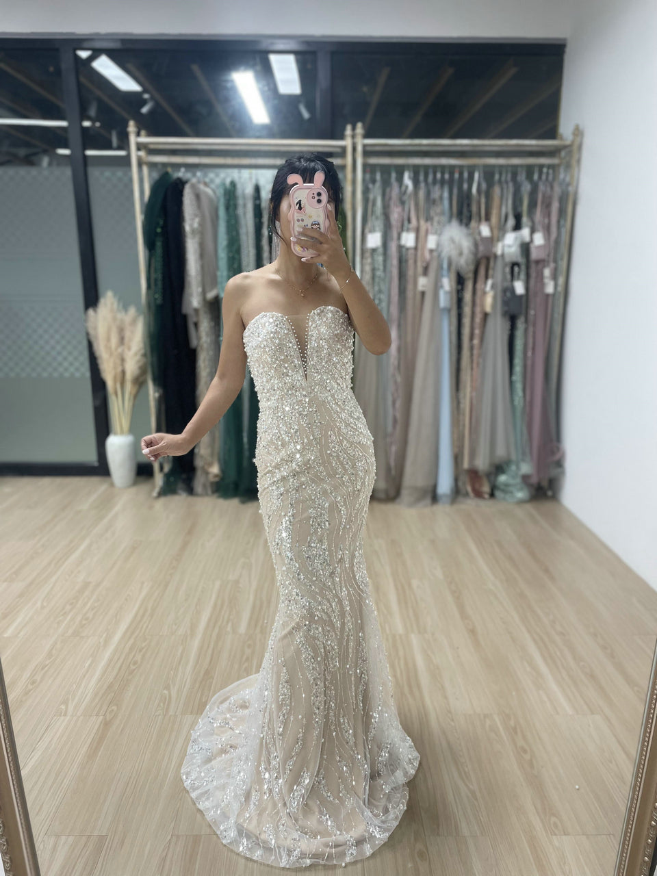 Luxury Cape Long Sleeve Couture Beading Lace Mermaid Evening Dress MY30036-2