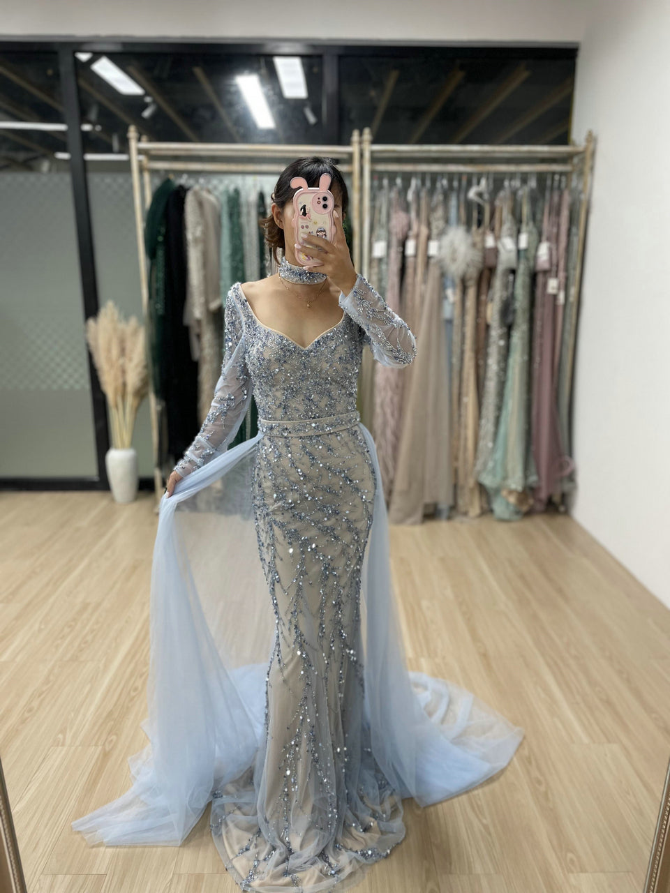 Elegant Sweetheart Halter Neck Beading Evening Dress-Removable Tulle Skirt MY30040