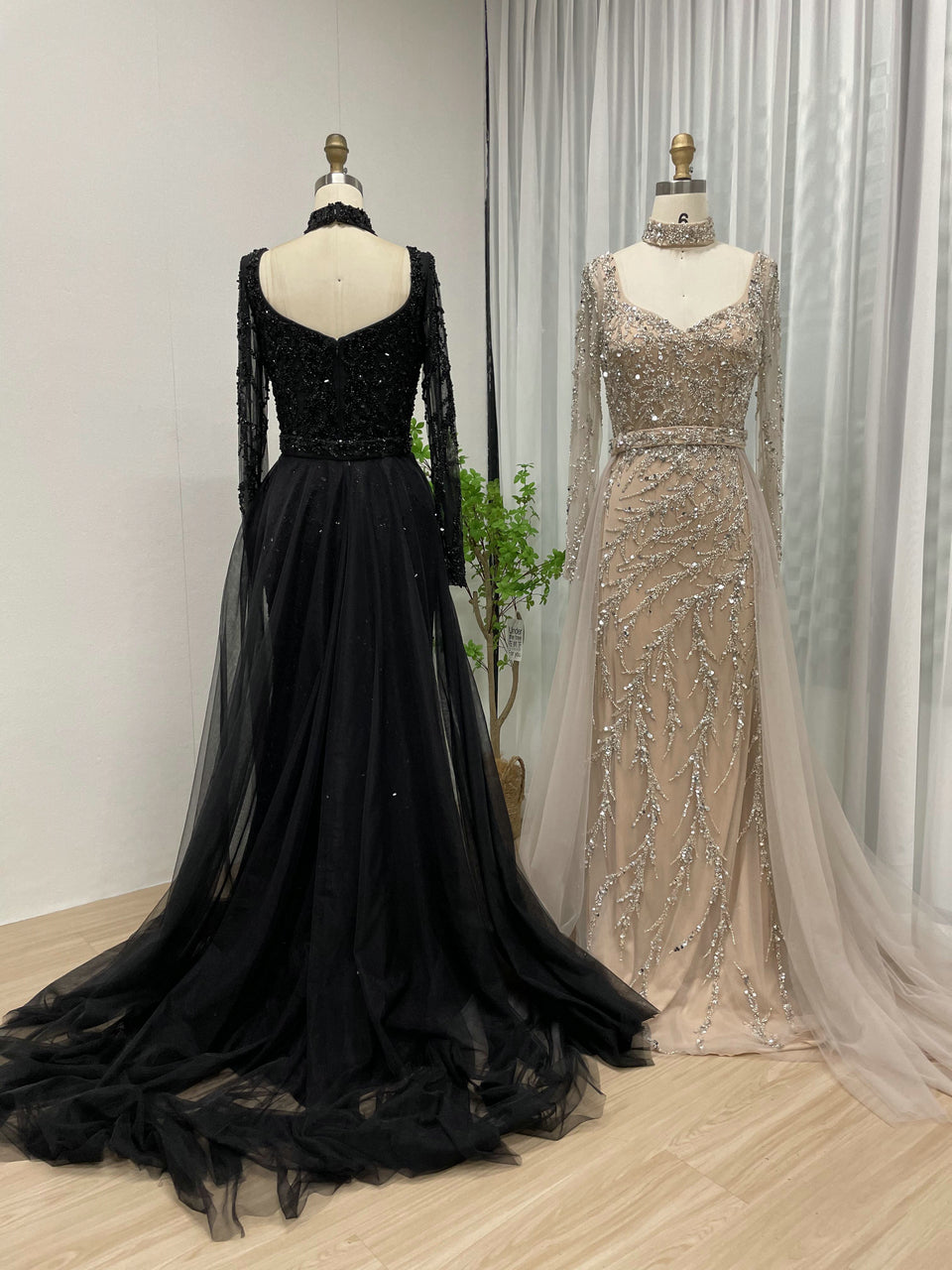 Elegant Sweetheart Halter Neck Beading Evening Dress-Removable Tulle Skirt MY30040