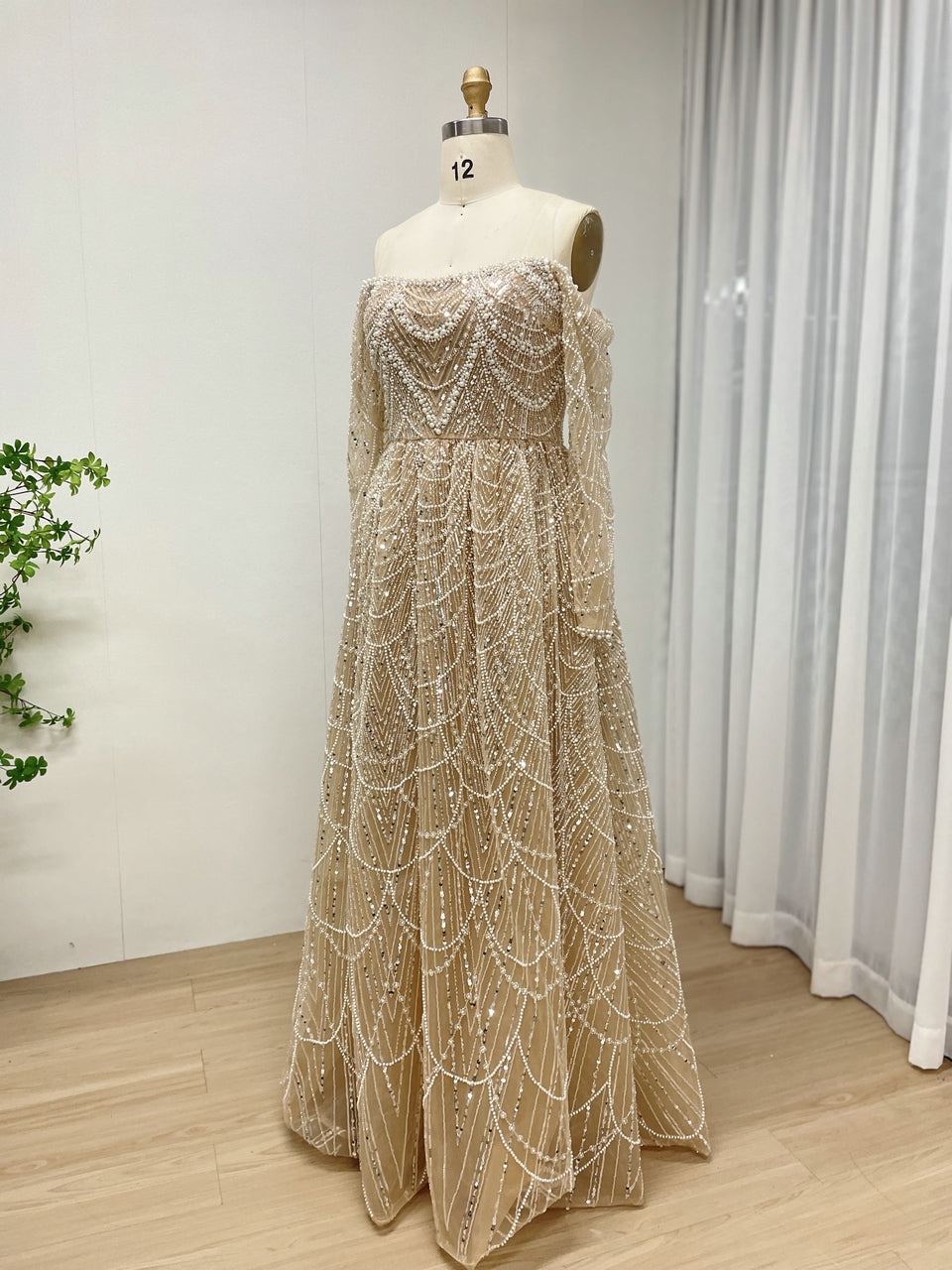 Classic A-Line Off-Shoulder Bridesmaid Dress MY30105L-2L