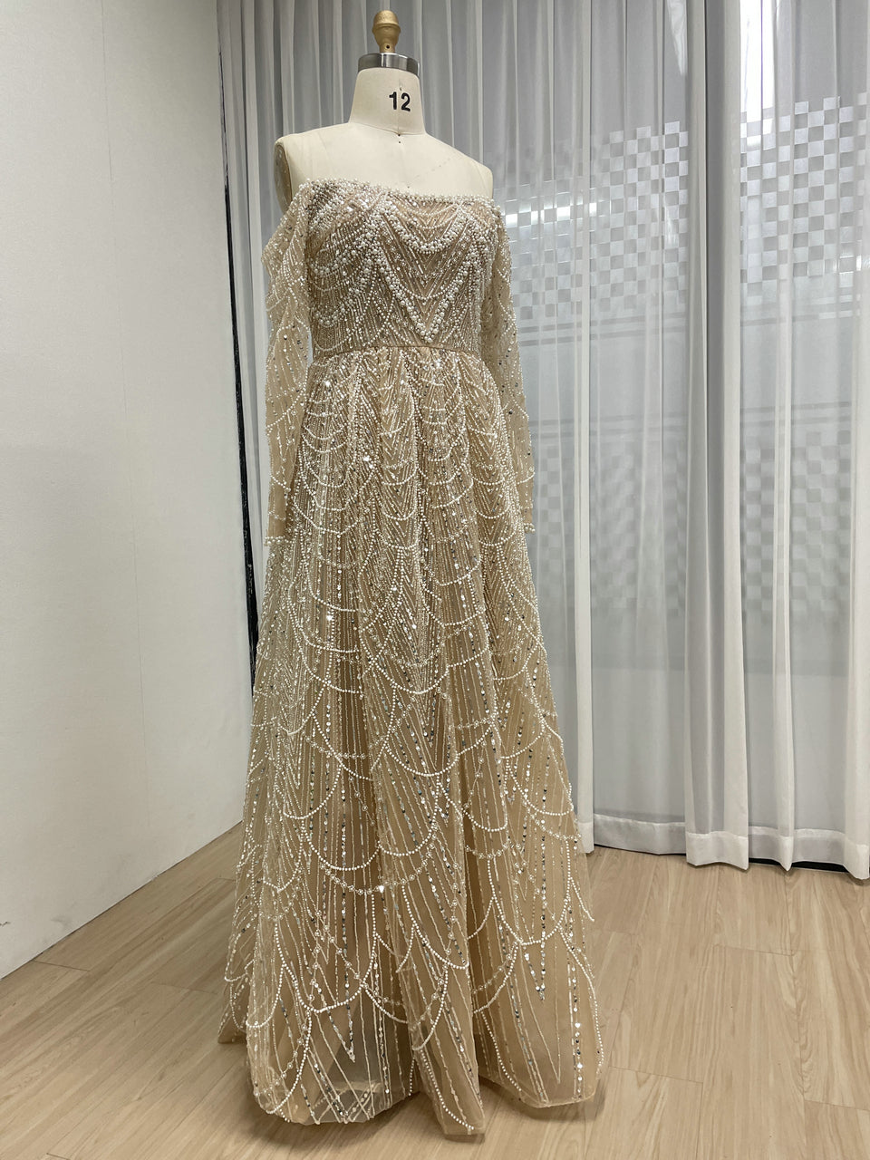 Classic A-Line Off-Shoulder Bridesmaid Dress MY30105L-2L