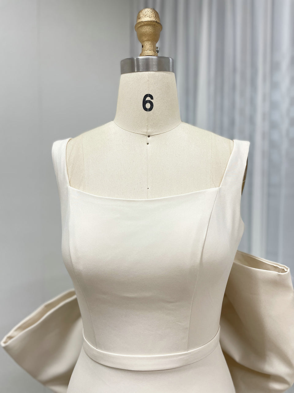 Bejge Spaghetti straps Mermaid Gown Large Bow Train Bridal Gala Wear MY30132-3