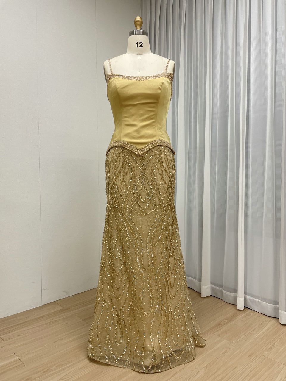 Luxury Pink Beaded Mermaid Evening Gown with Corset Bodice MY30169