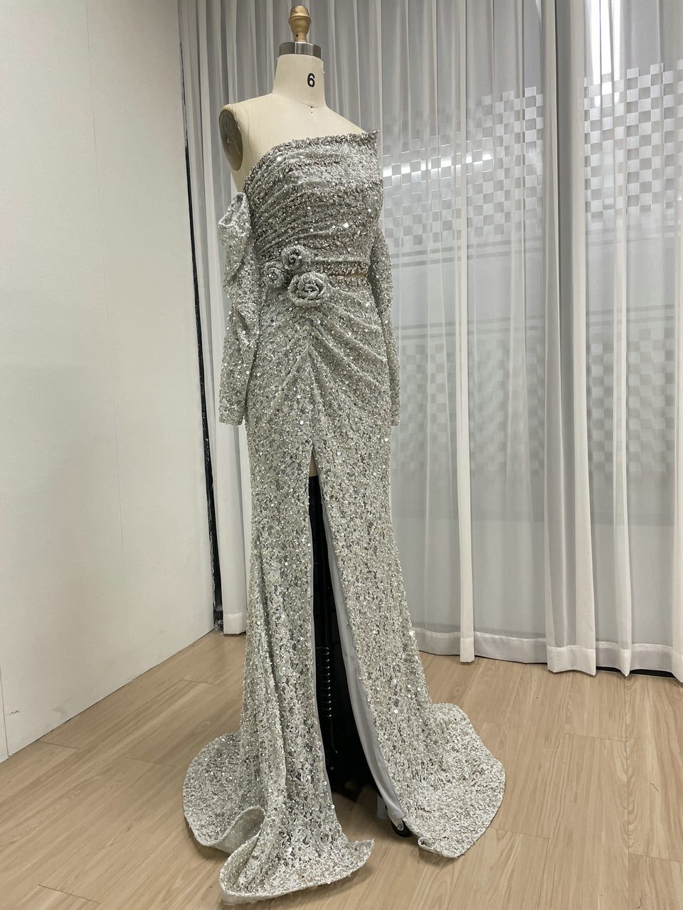 Elegant Sheath Long Dress High Slit for Formal Occasions MY30189
