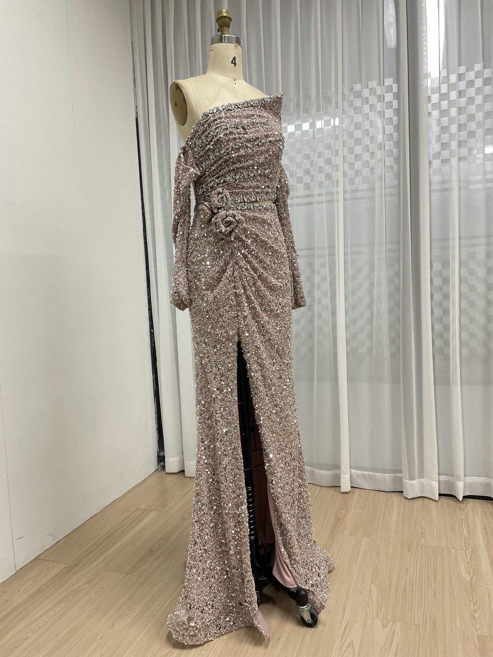 Elegant Sheath Long Dress High Slit for Formal Occasions MY30189