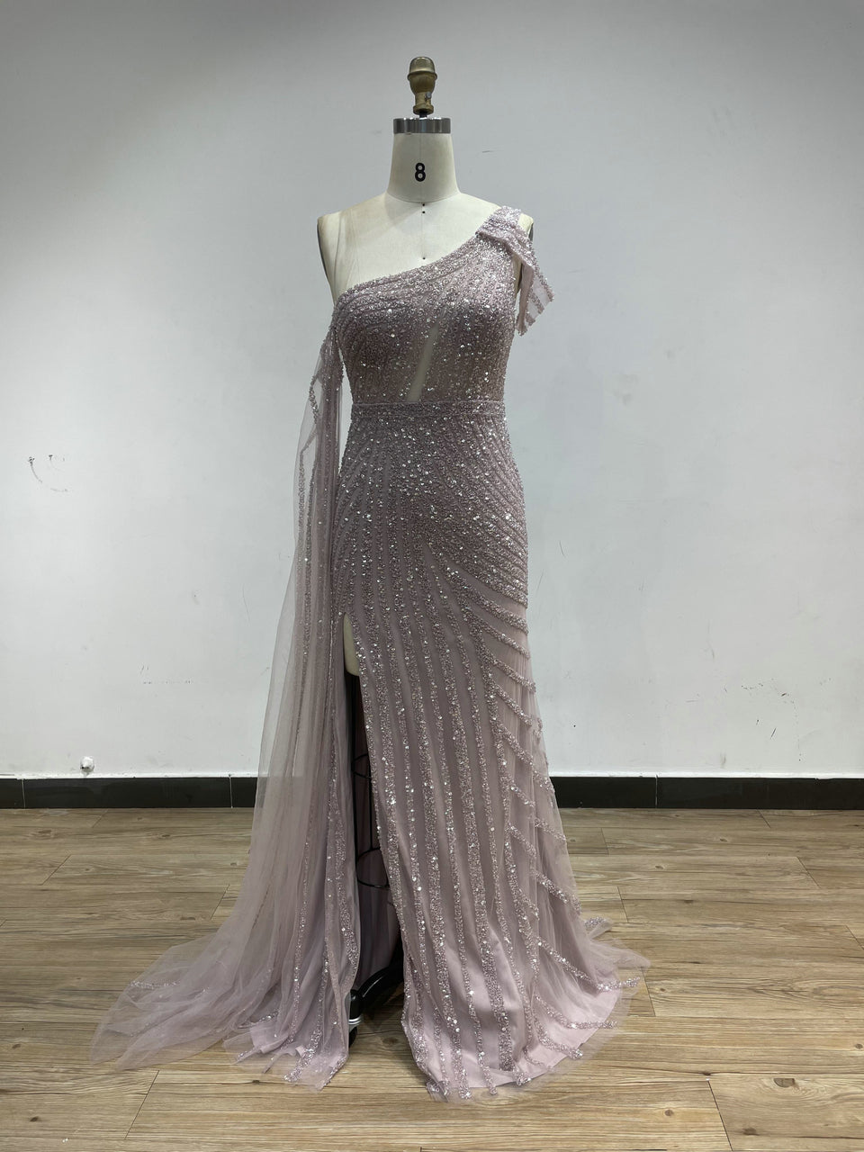 One Shoulder High Split Party Dress DDA007