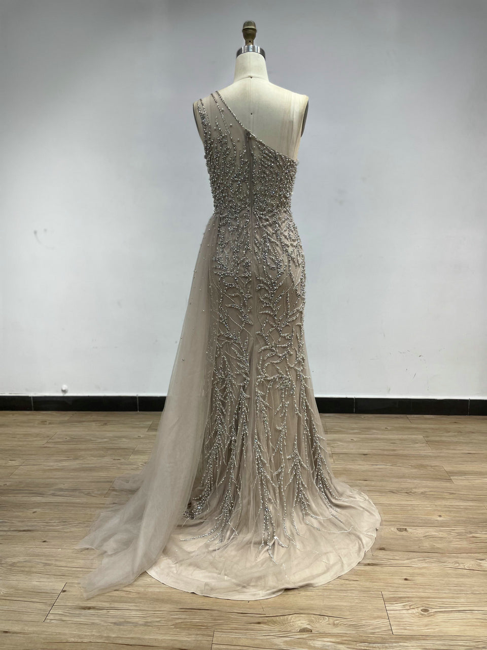 High Split Beading Pearl Dress DDS053