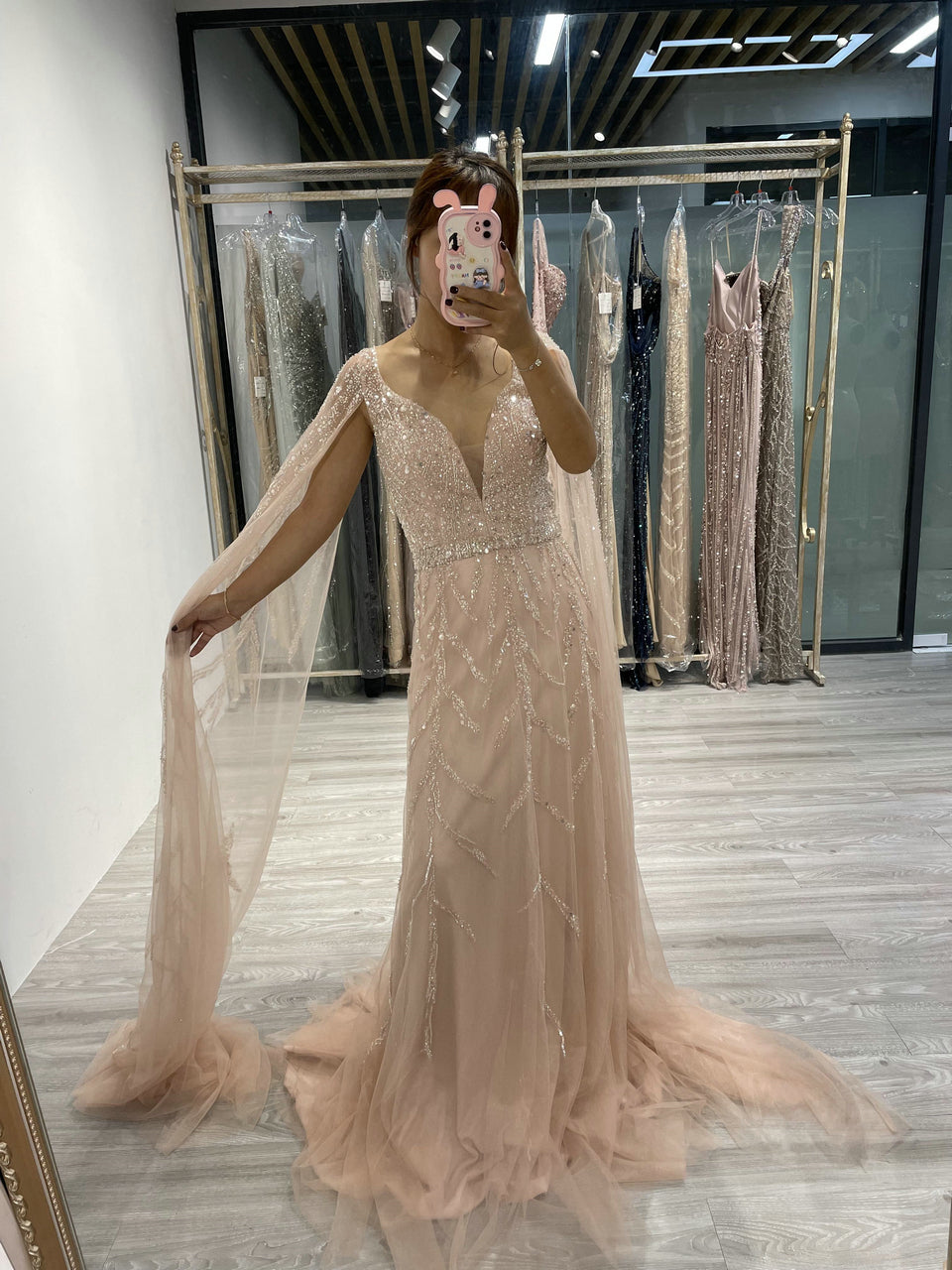 Luxury A Line Cap Sleeve Party Dress DDS061B