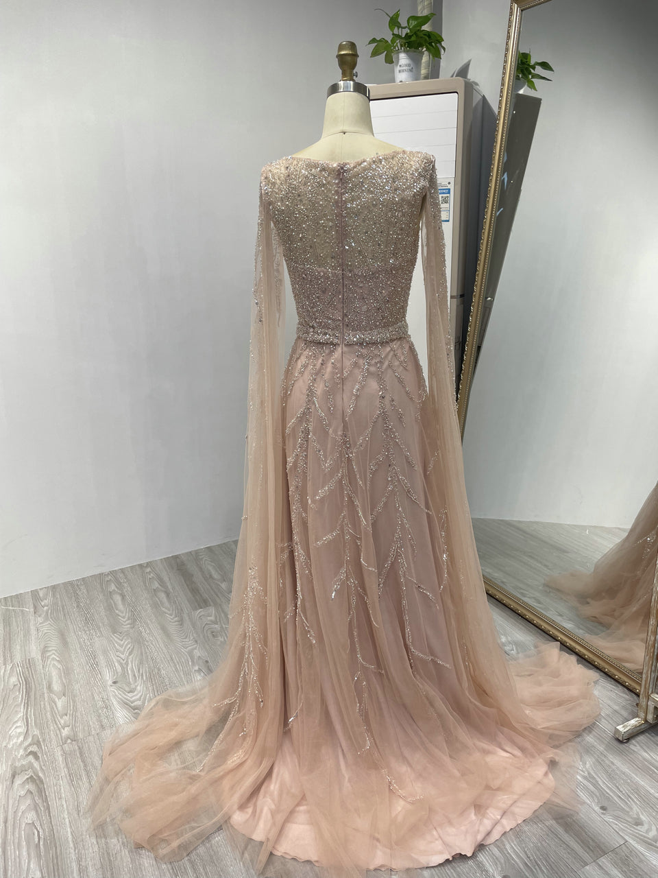 Luxury A Line Cap Sleeve Party Dress DDS061B