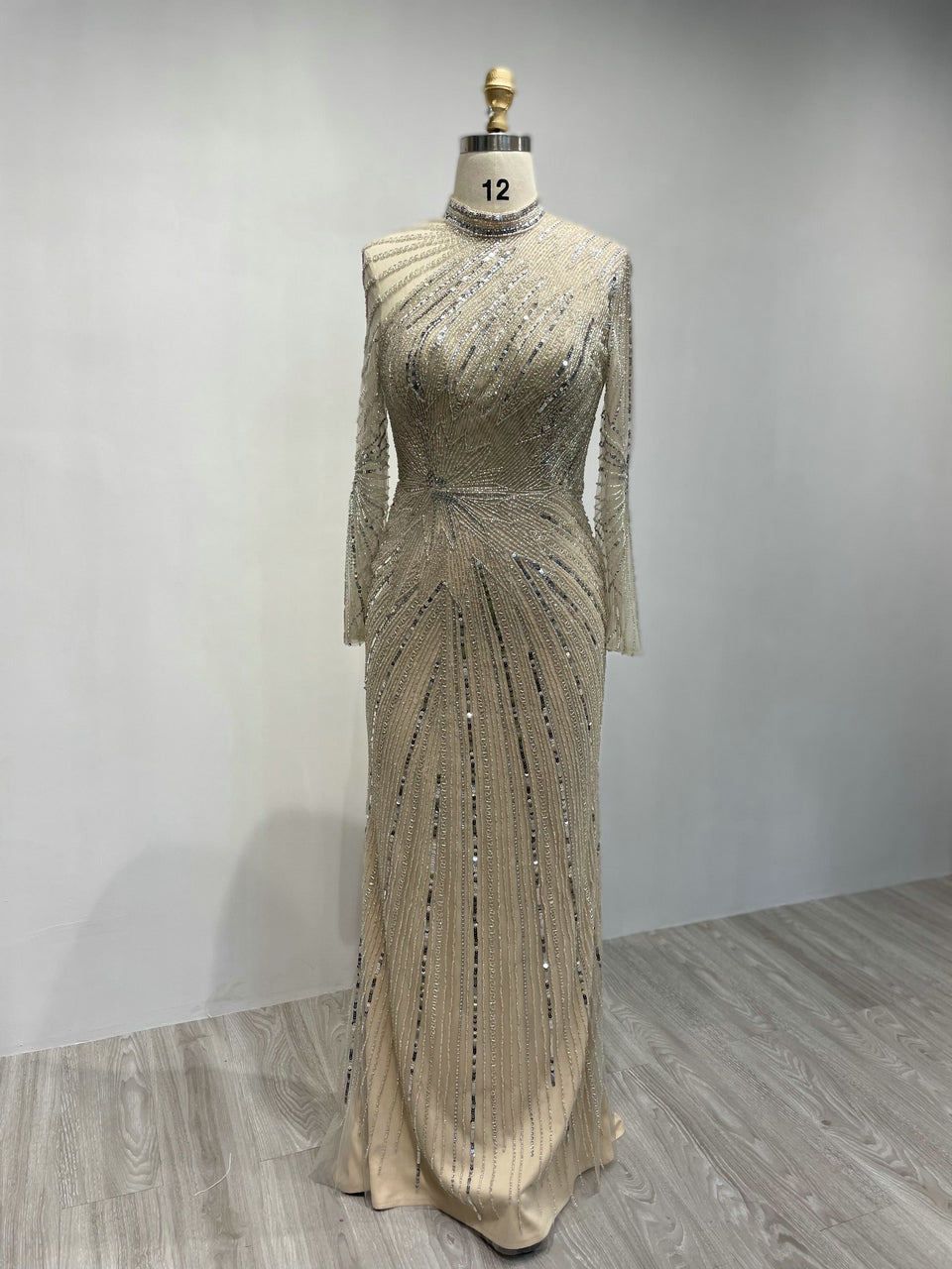 Elegant High Neck Beading Dress MB20001