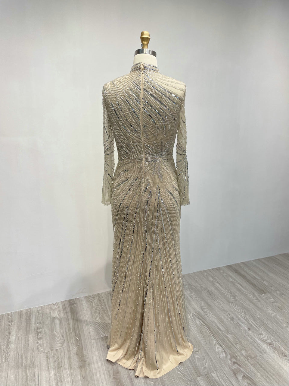 Elegant High Neck Beading Dress MB20001