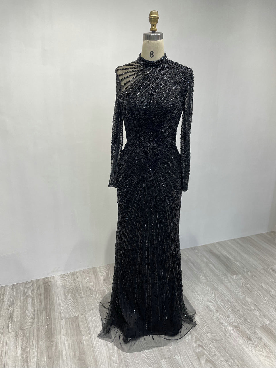 Elegant High Neck Beading Dress MB20001