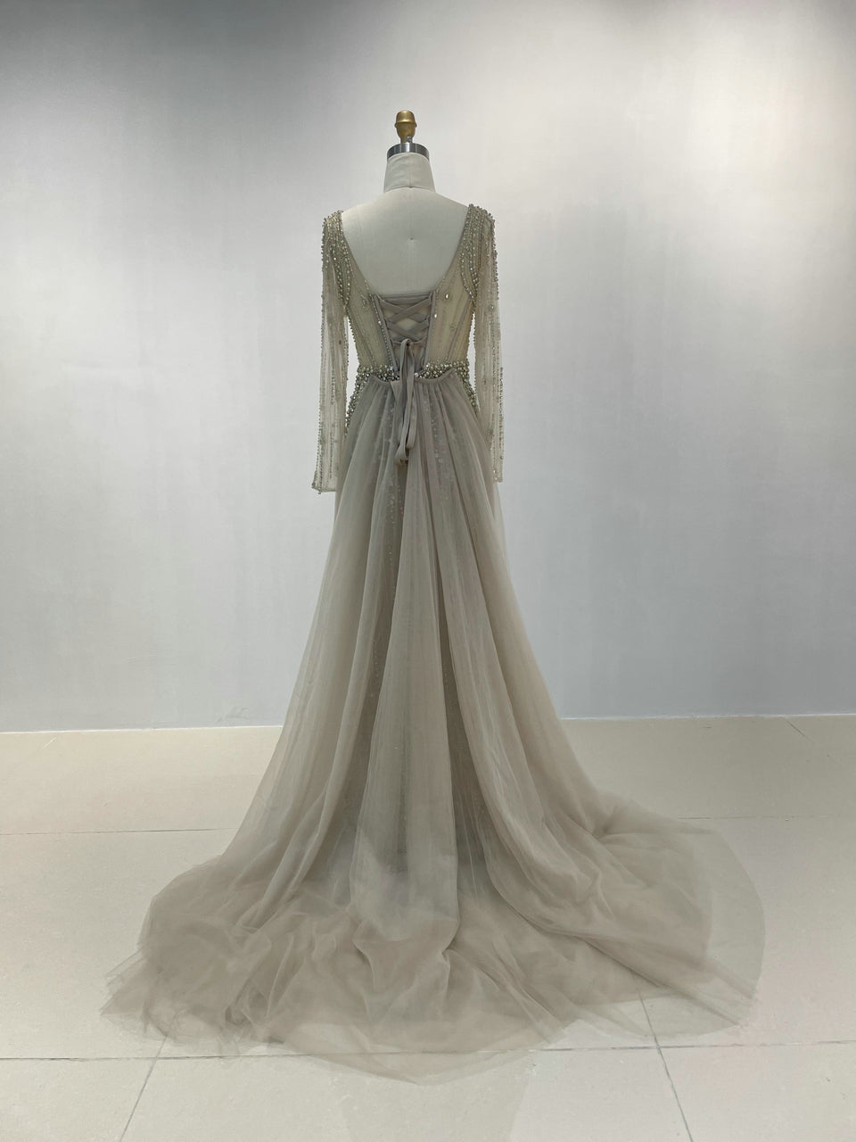 High End Custom Square Neck Couture Dress MB20017