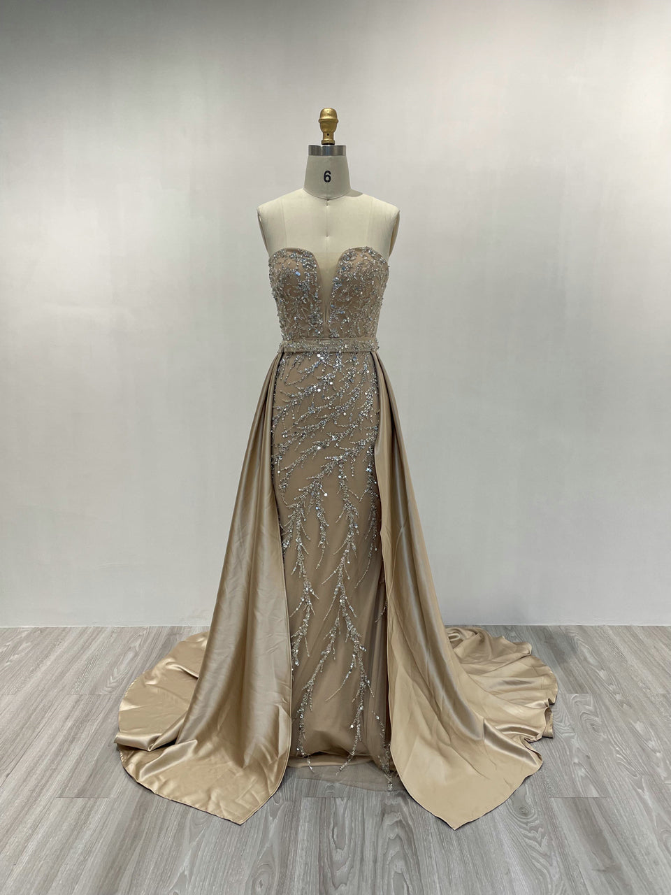 Strapless Puffy Sleeve Evening Dress MY20001