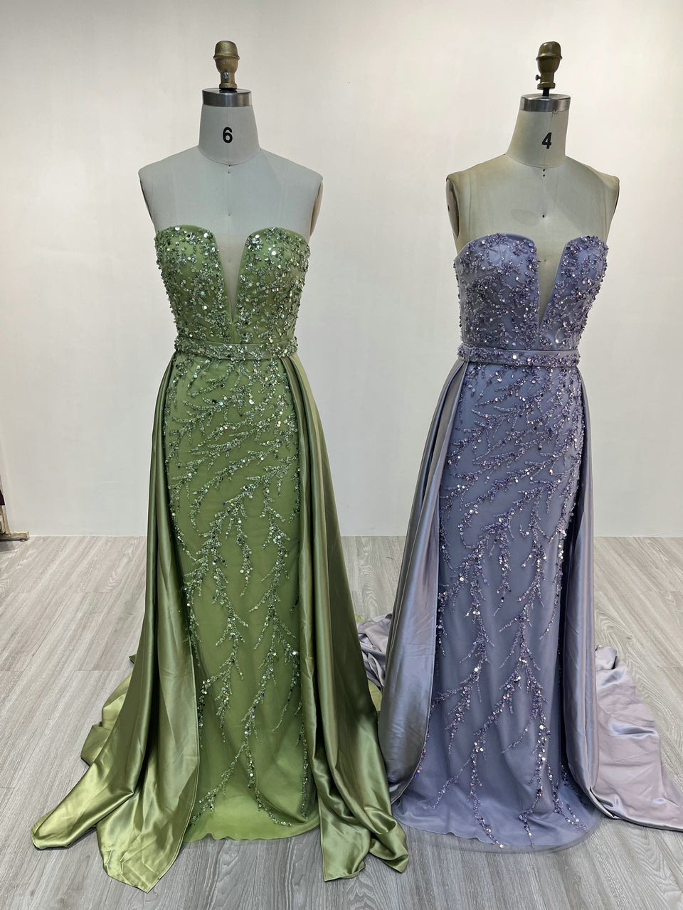 Strapless Puffy Sleeve Evening Dress MY20001