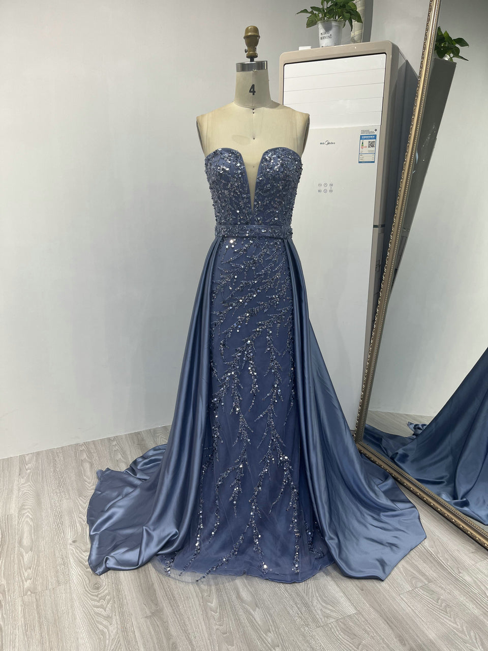 Strapless Puffy Sleeve Evening Dress MY20001