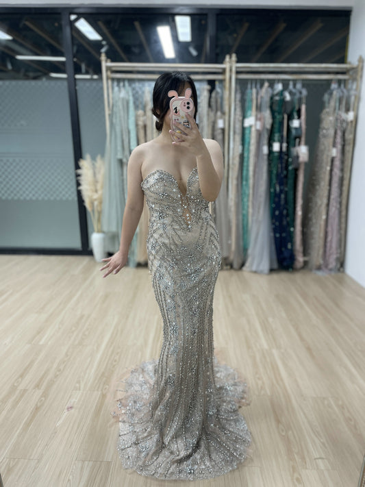 Luxury Strapless Couture Beading Mermaid Evening Party Dress DSH16188